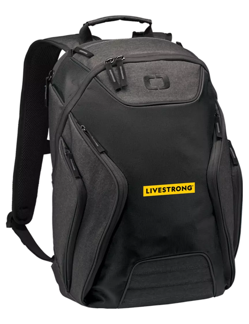 Livestrong OGIO Black/Heather Grey Hatch Laptop Backpack
 w/LIVESTRONG Logo