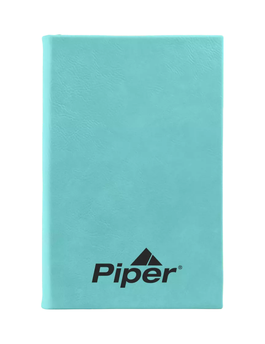 Piper Seafoam Leatherette 5.25 x 8.25 Journal w/Piper Logo