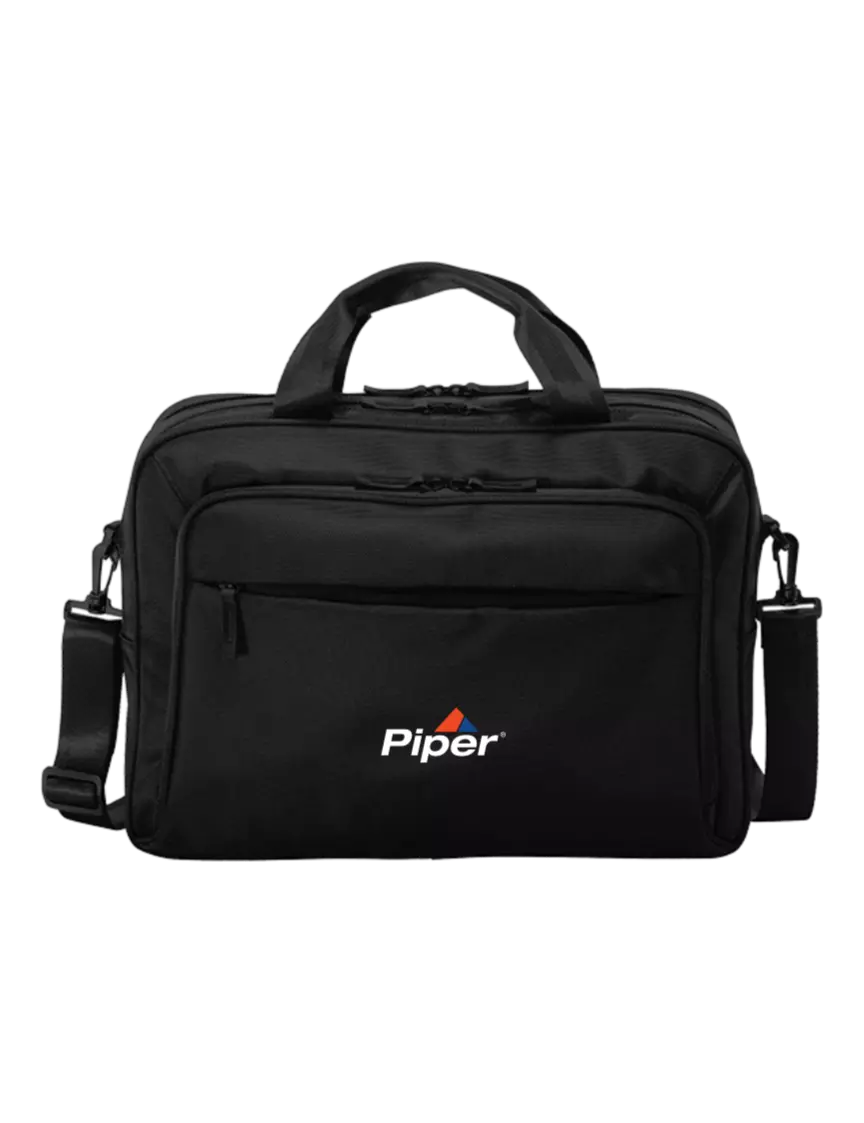Piper Travel Exec Black Laptop Briefcase w/Piper Logo