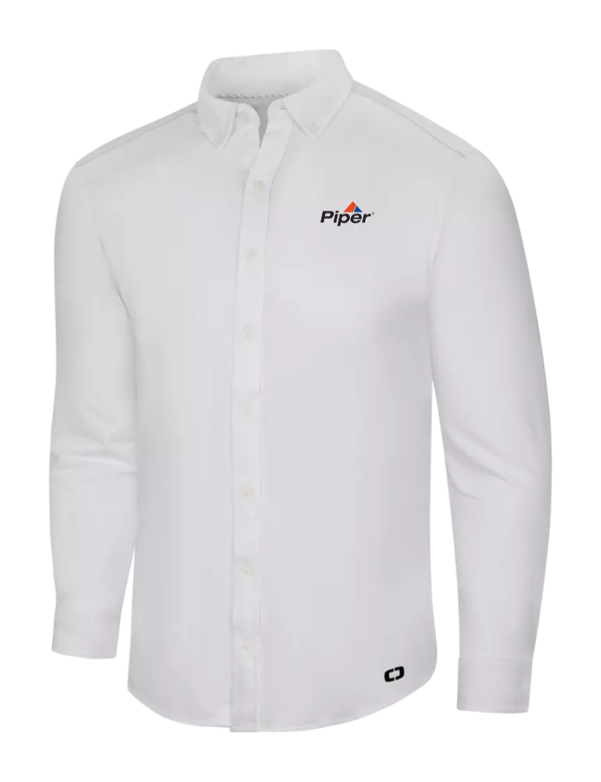 Piper OGIO Bright White Modern Code Stretch Button-Up Shirt w/Piper Logo