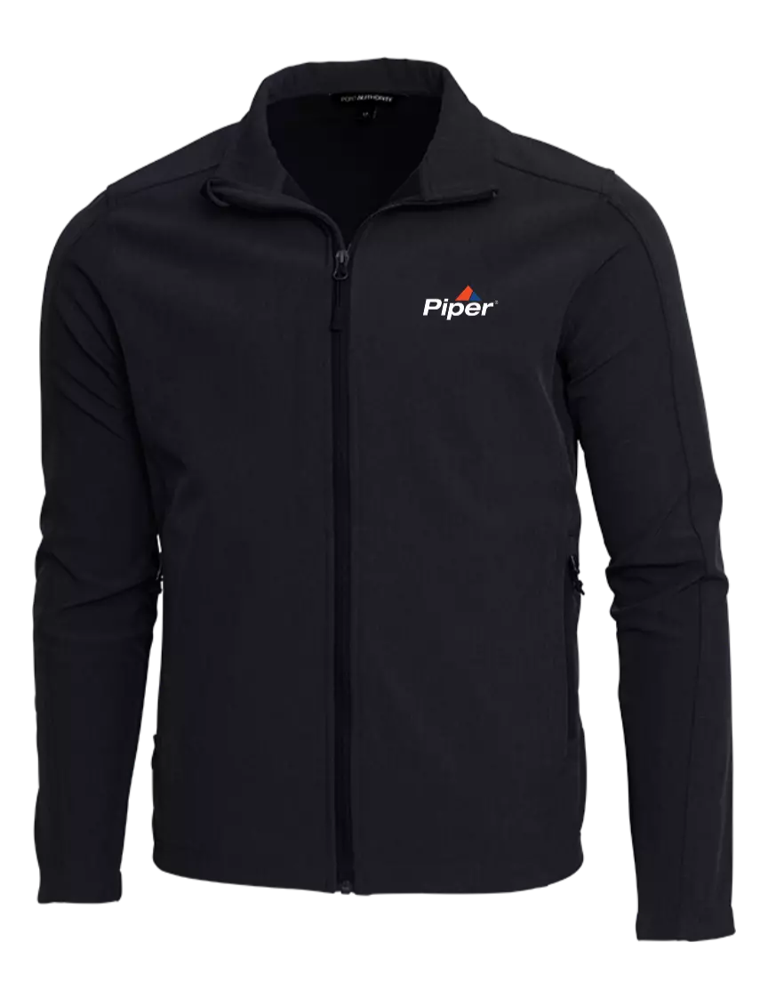 Piper Black Core Soft Shell Jacket w/Piper Logo