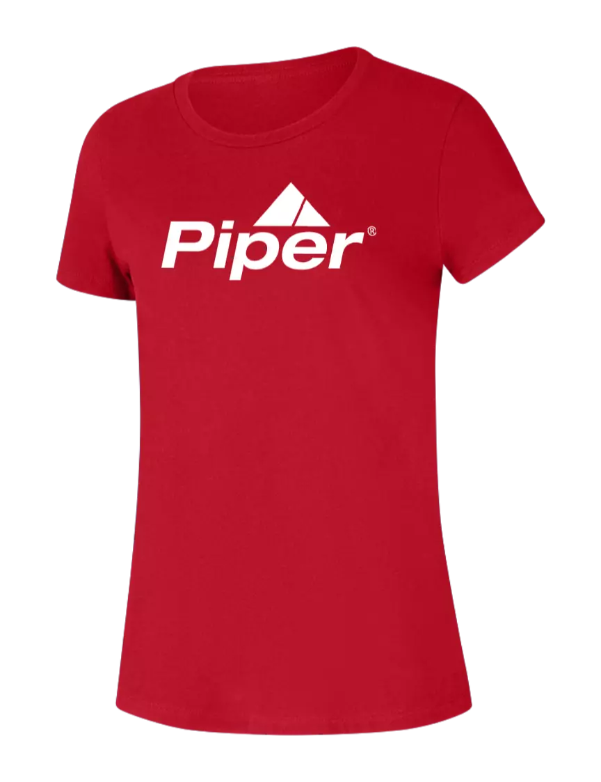 Piper Womens Seriously Soft Red T-Shirt w/Piper Logo