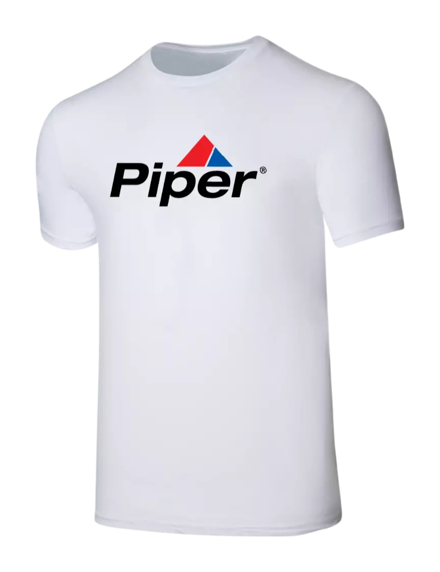 Piper Seriously Soft White T-Shirt w/Piper Logo