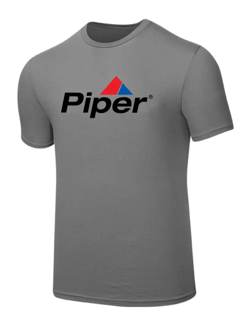 Piper Seriously Soft Medium Grey T-Shirt w/Piper Logo