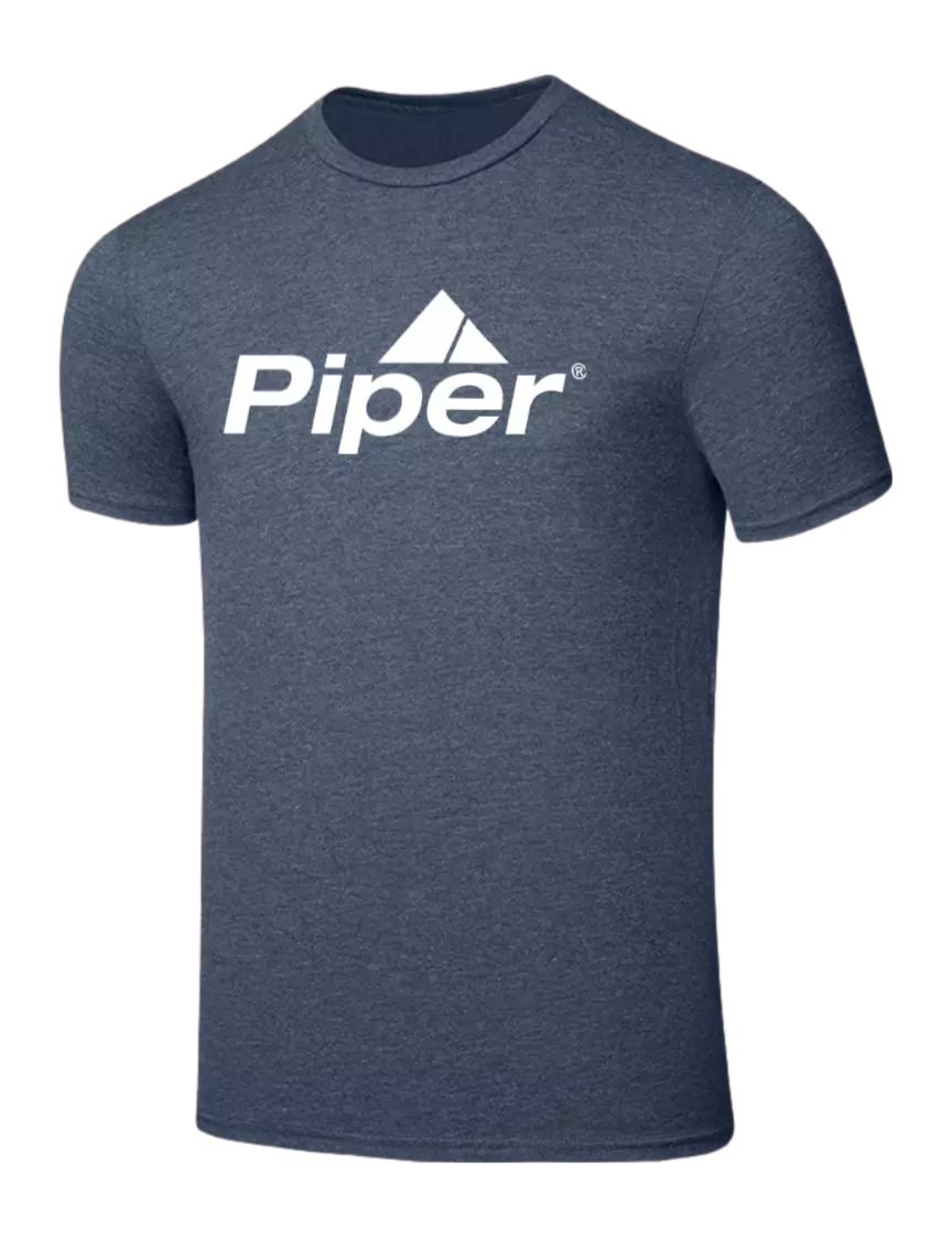 Piper Seriously Soft Heathered Navy T-Shirt w/Piper Logo