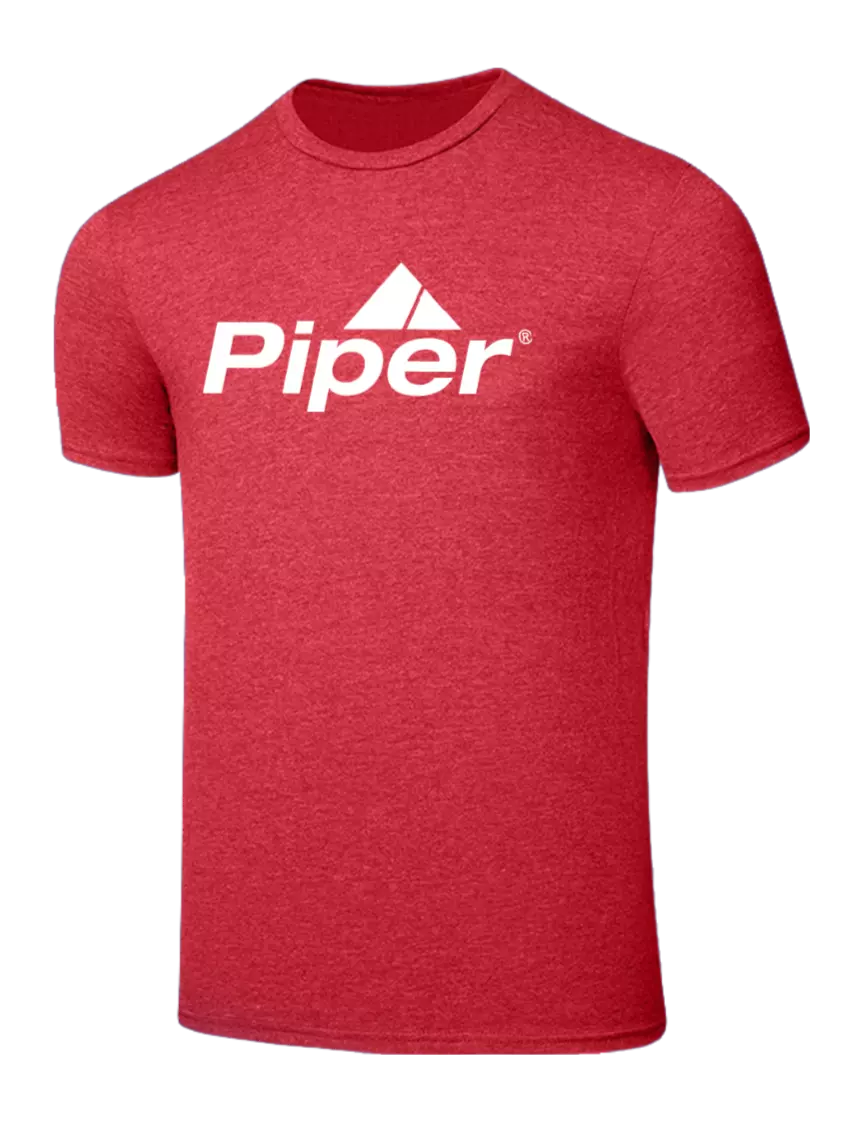 Piper Seriously Soft Heathered Red T-Shirt w/Piper Logo
