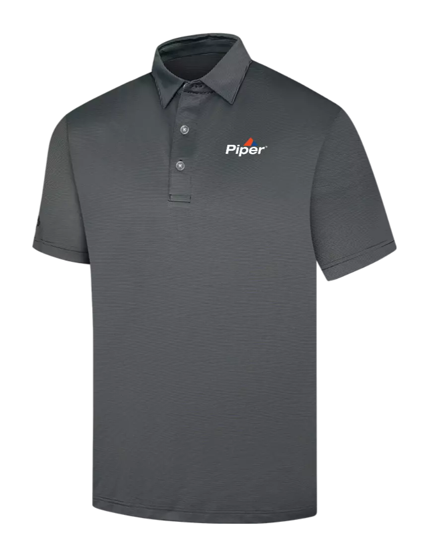 Piper Callaway Black Fine Line Stripe Polo w/Piper Logo