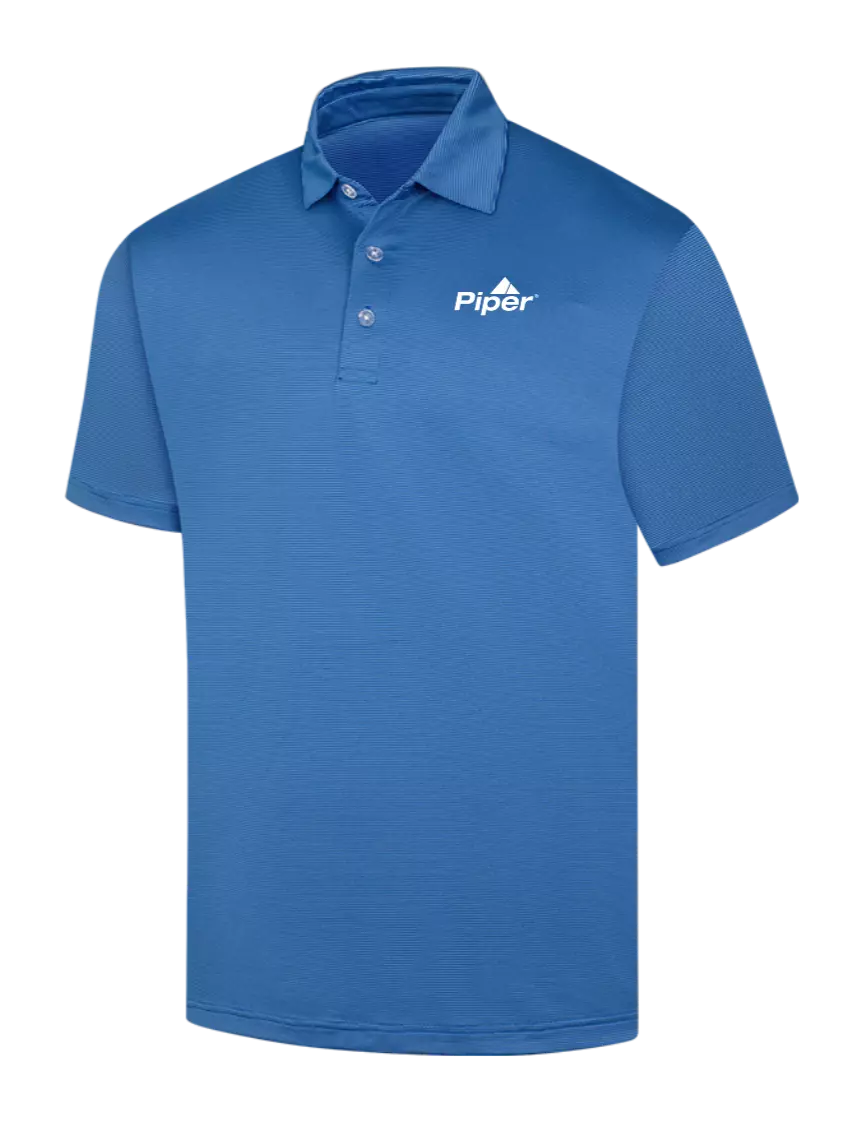 Piper Callaway Royal Blue Fine Line Stripe Polo w/Piper Logo