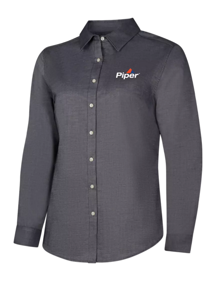 Piper Black Womens SuperPro Oxford Shirt w/Piper Logo