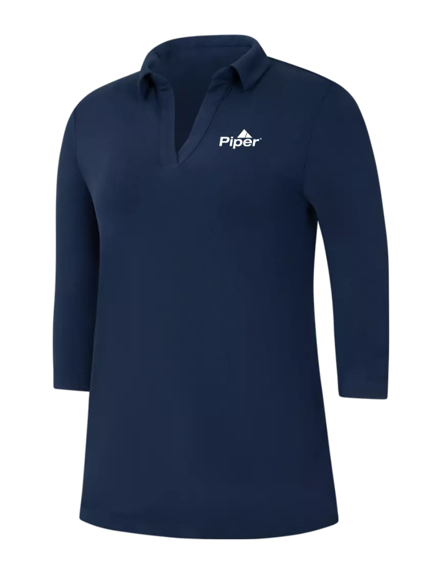 Piper Navy Womens Luxe Knit Tunic w/Piper Logo