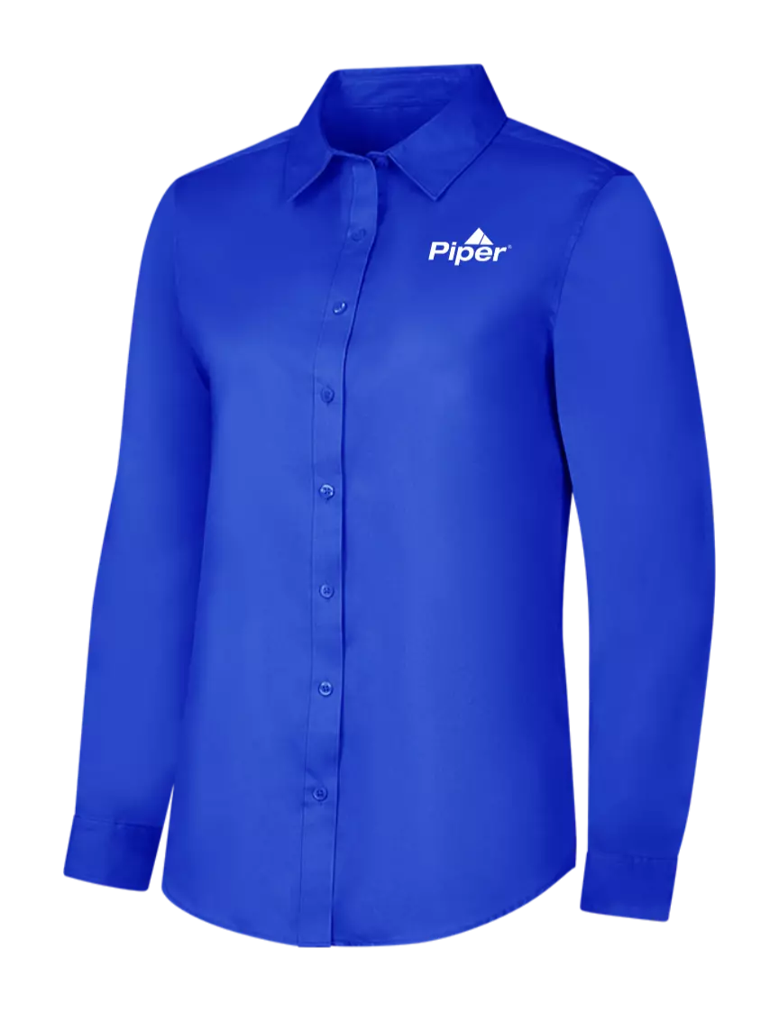 Piper Womens Long Sleeve Dark Royal Superpro React Twill Shirt w/Piper Logo