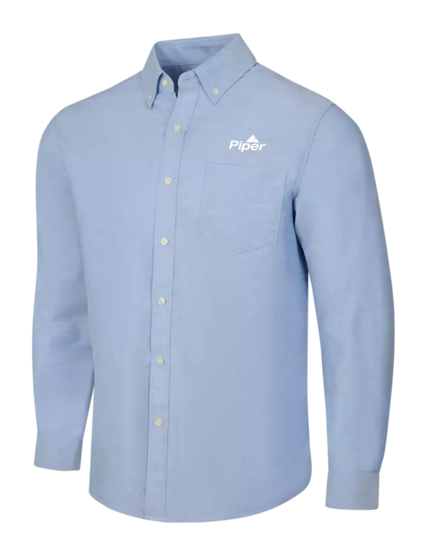 Piper Light Blue SuperPro Oxford Shirt w/Piper Logo