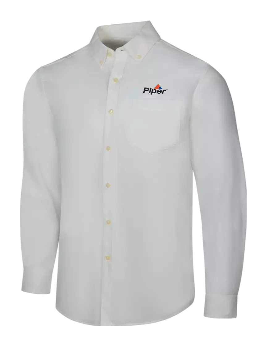 Piper White SuperPro Oxford Shirt w/Piper Logo
