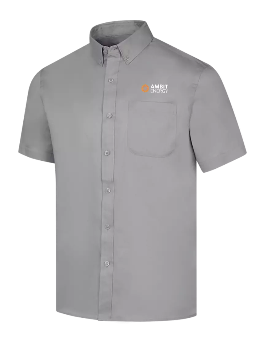 Ambit Short Sleeve Light Grey Superpro React Twill Shirt w/Ambit Logo
