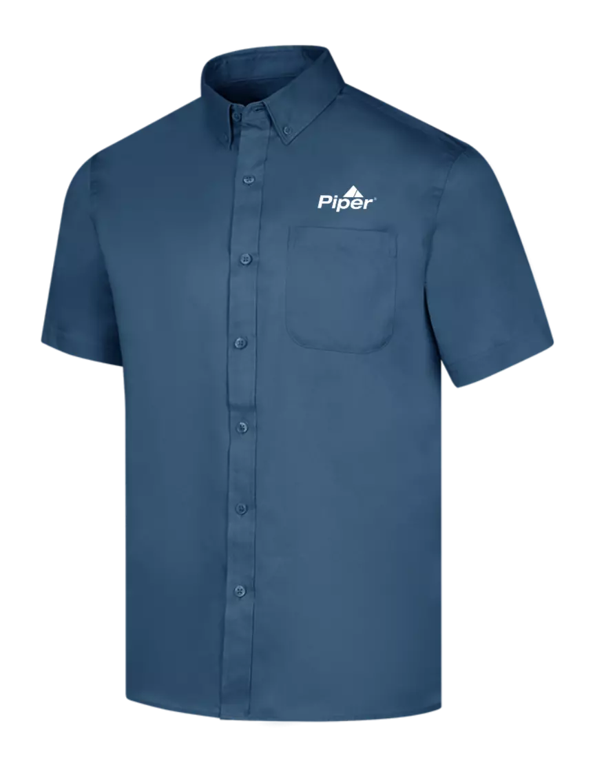 Piper Short Sleeve Light Navy Superpro React Twill Shirt w/Piper Logo