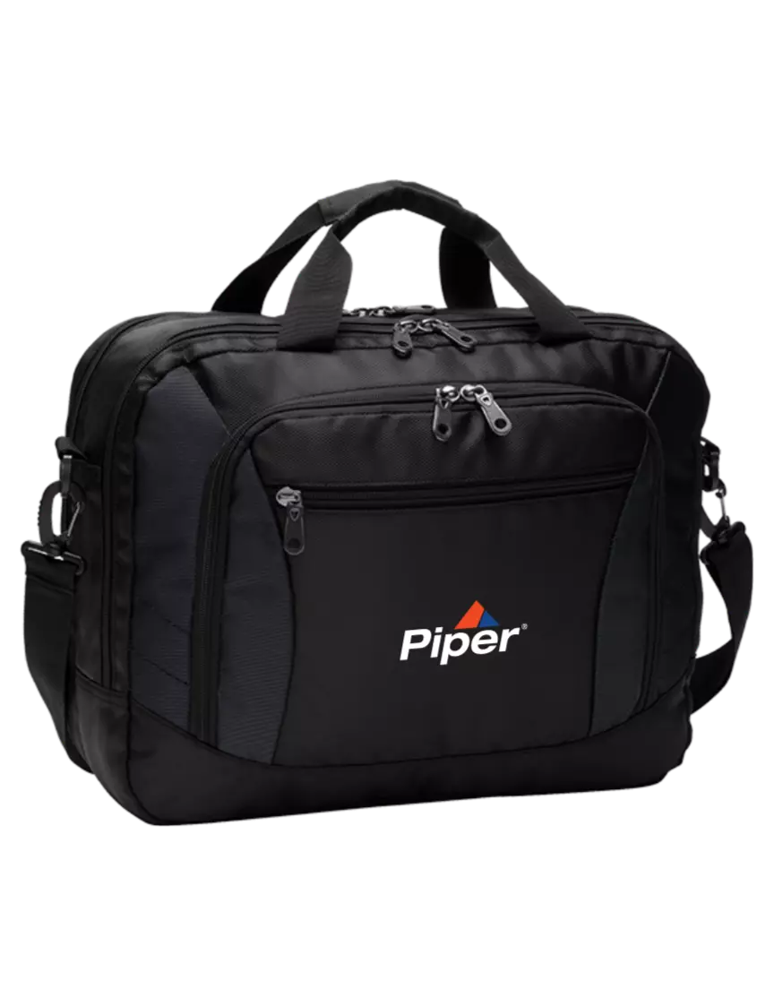 Piper Commuter Black Laptop Briefcase w/Piper Logo