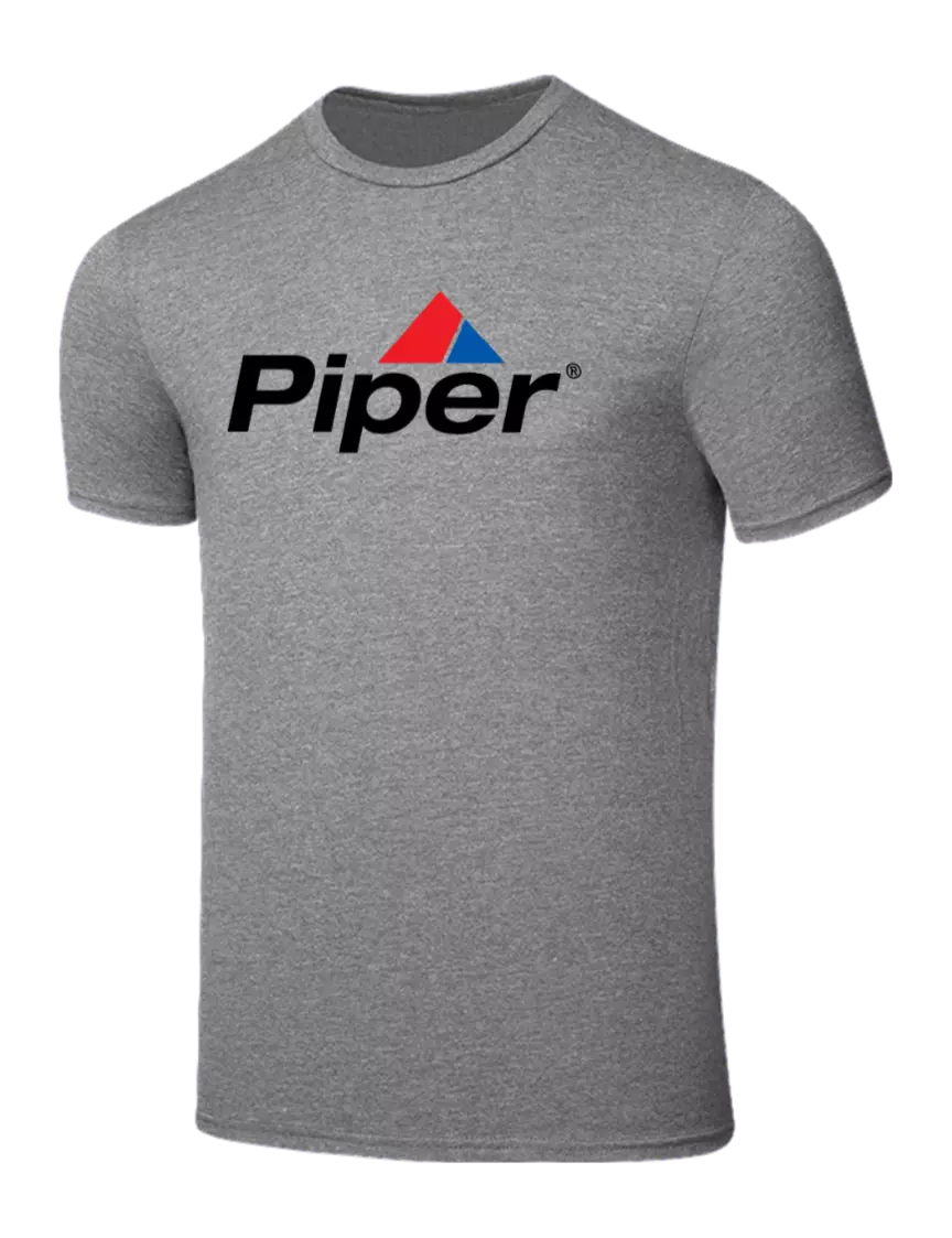 Piper Seriously Soft Grey Frost T-Shirt w/Piper Logo