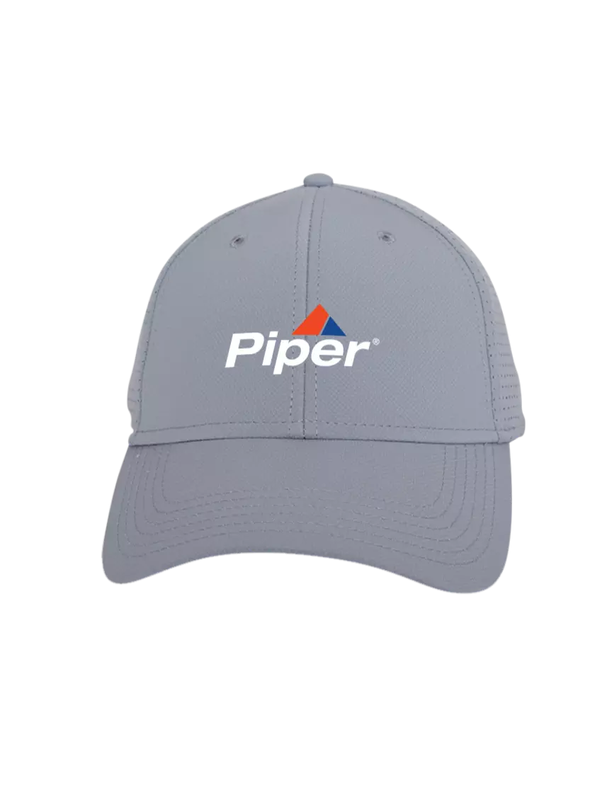 Piper Grey Performance Stretchable Cap Hook & Loop w/Piper Logo