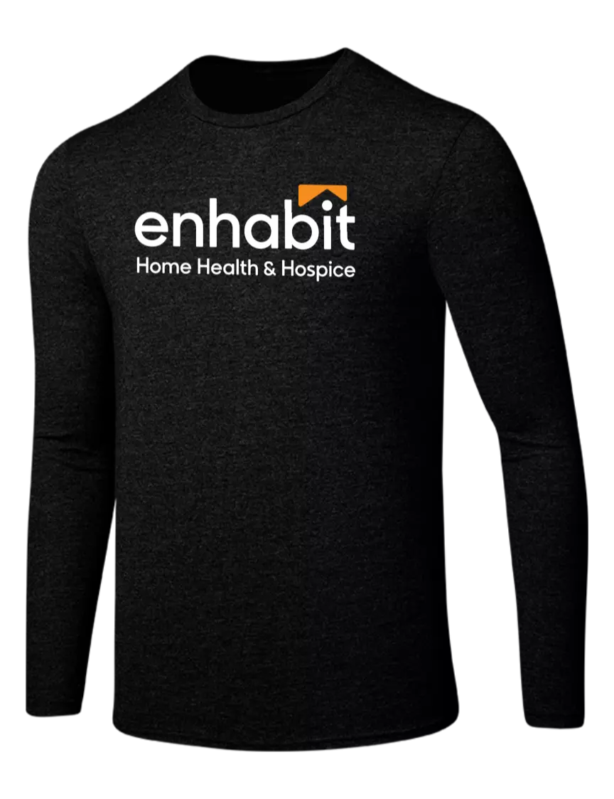 Enhabit Seriously Soft Black Long Sleeve T-Shirt w/Enhabit Logo