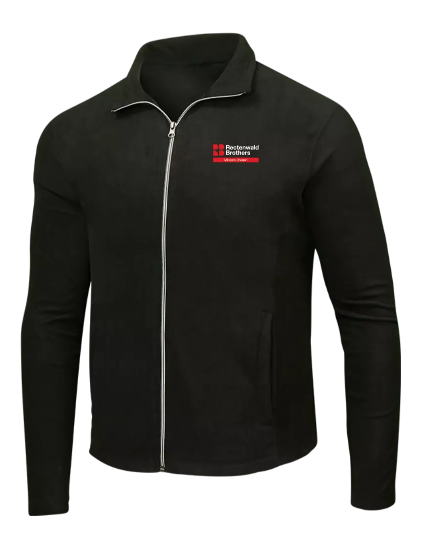 Rectenwald Brothers Black Microfleece Jacket w/Millwork Division