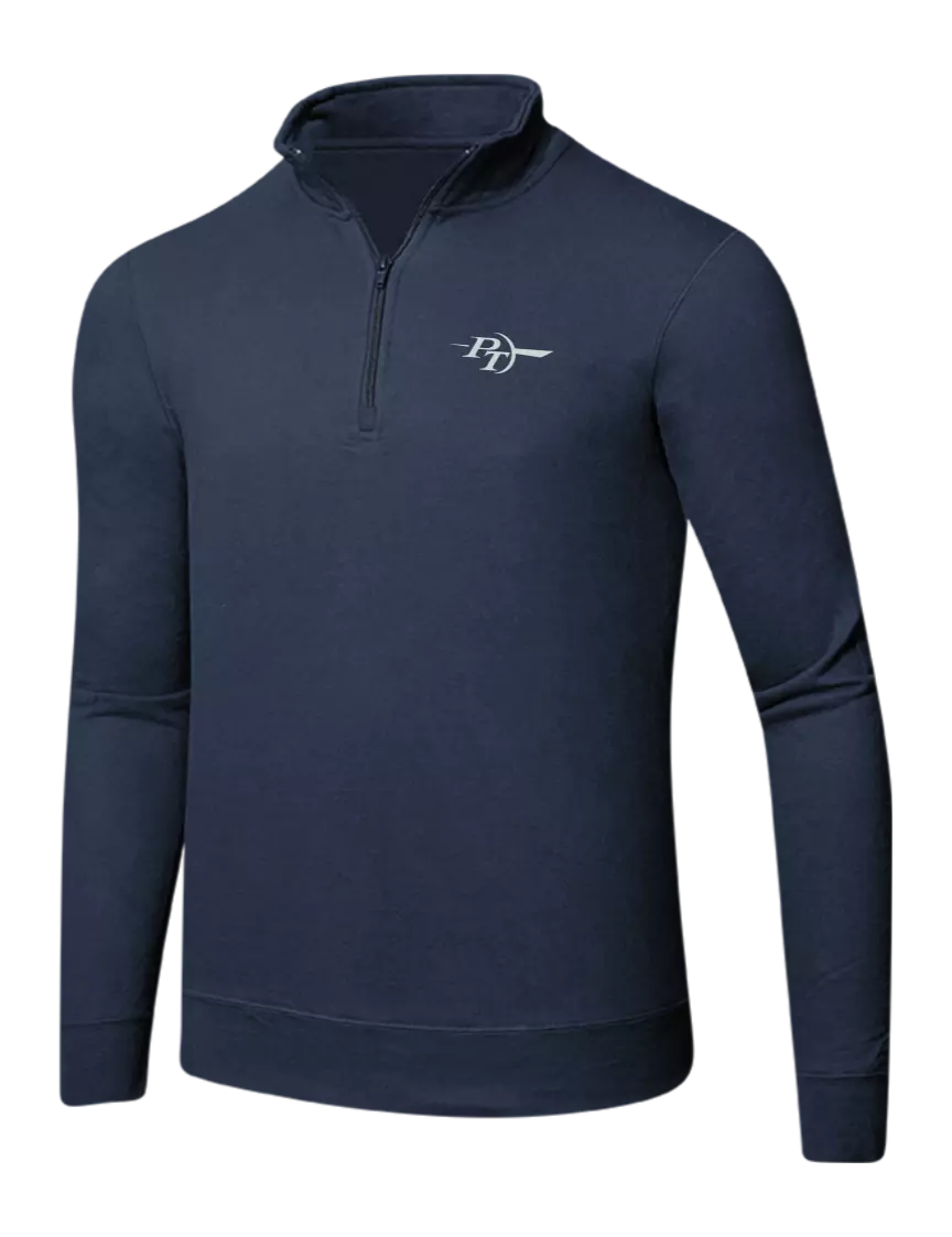 PT Coupling Team Navy 8.5 oz Ring Spun 1/4 Zip Pullover Sweatshirt w/PT Coupling Logo