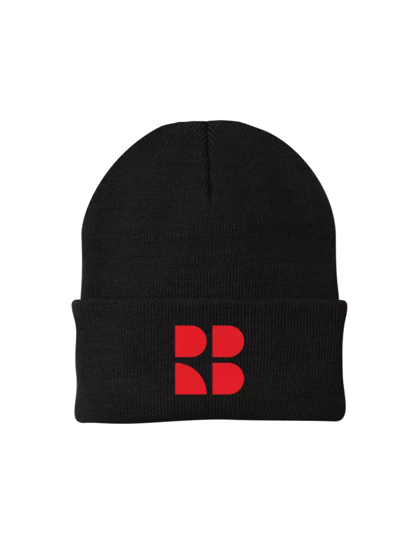 Rectenwald Brothers Black Knit Cap w/RB Logo