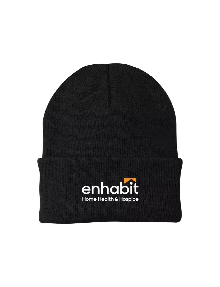 Enhabit Black Knit Cap w/Enhabit Logo