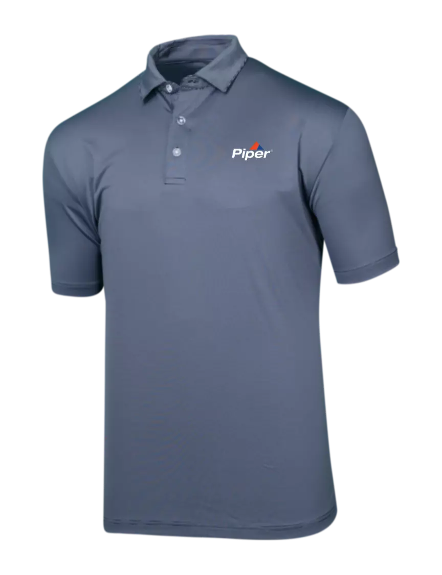 Piper Callaway Black Fine Line Stripe Polo w/Piper Logo