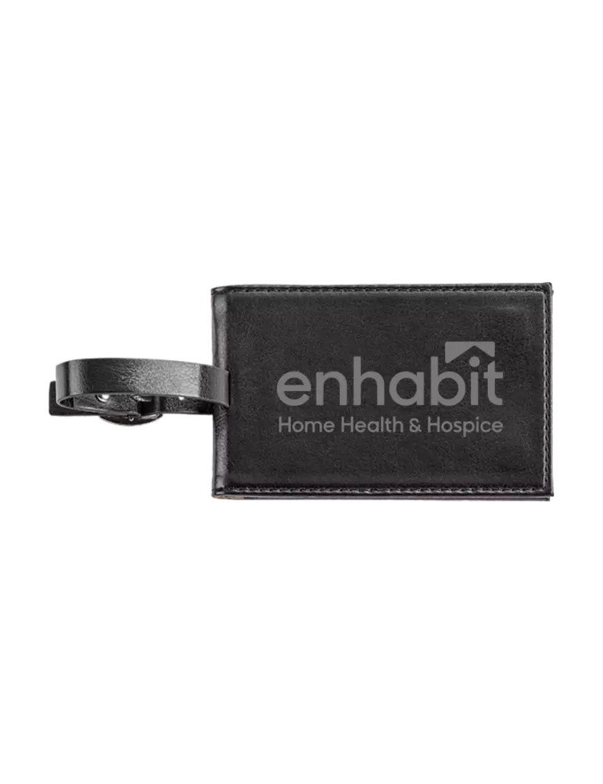 Enhabit Fabrizio Black Executive Luggage Tag w/Enhabit Logo